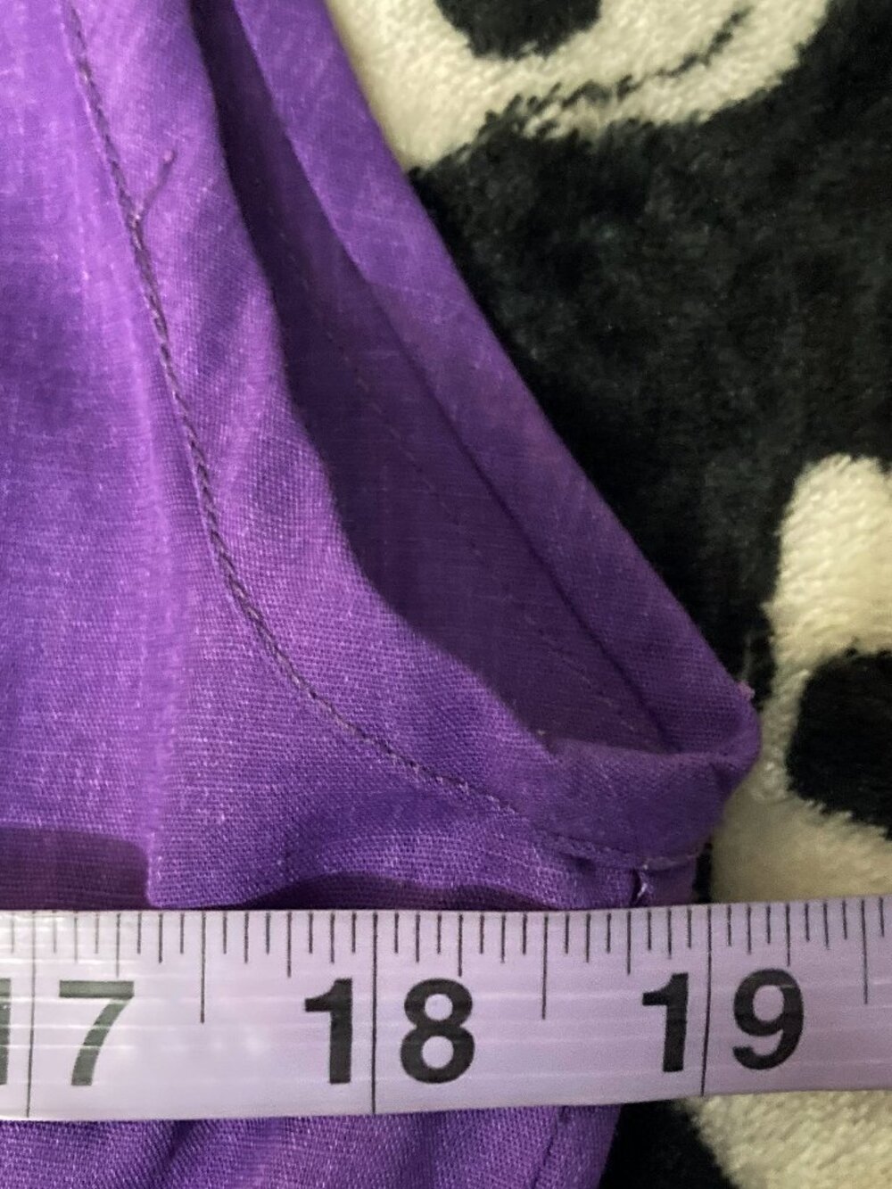 VINTAGE Sleeveless purple button-front fit-and-flare shirtwaist dress SMALL MED - Picture 10 of 15